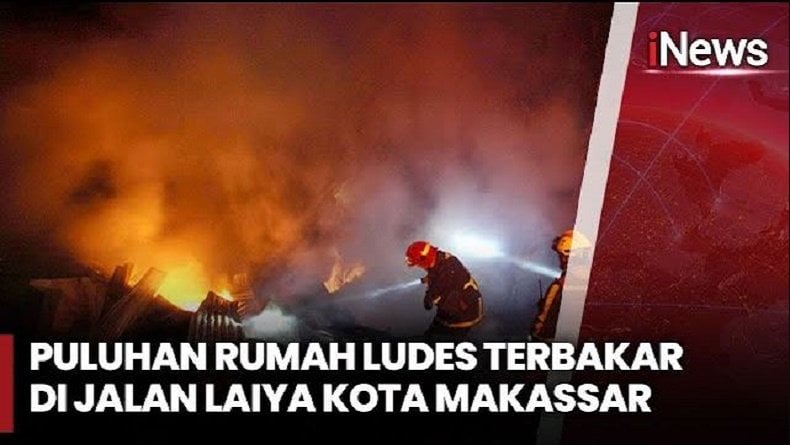 25 Rumah Warga Ludes Terbakar di Makassar, 201 Orang Mengungsi