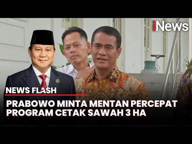 Prabowo Minta Mentan Percepat Program Cetak Sawah 3 Juta Hektare demi Kejar Swasembada