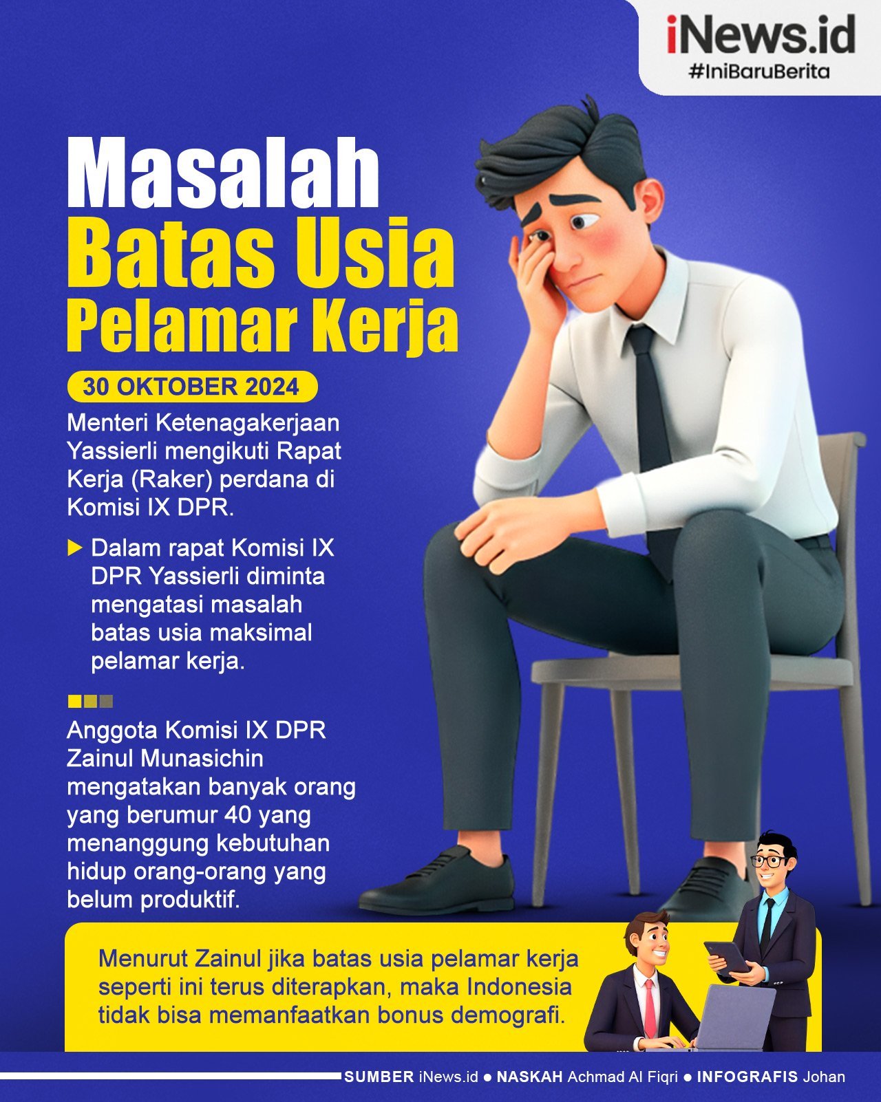 Infografis Masalah Batas Usia Pelamar Kerja