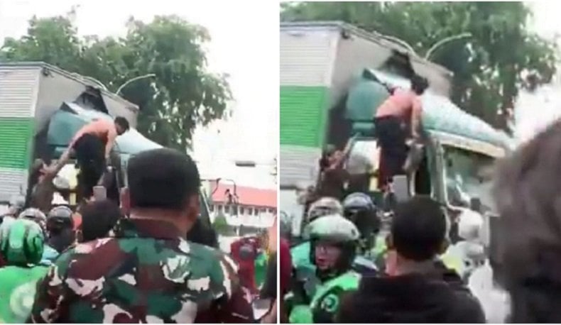 Sopir Truk Ugal-Ugalan Tabrak Sejumlah Kendaraan Sekarat usai Diamuk Warga Tangerang