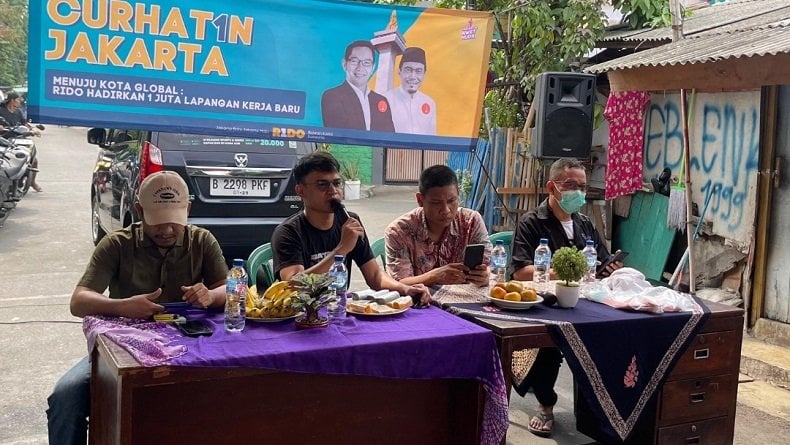 Relawan Kerja RIDO Sosialisasi 1 Juta Lapangan Kerja dan Rilis Gerakan Curhat1n Jakarta