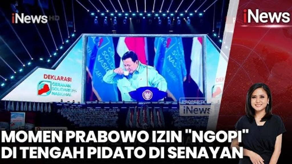 Presiden Prabowo Ternyata Suka Minum Kopi, Terciduk saat Deklarasi GSN