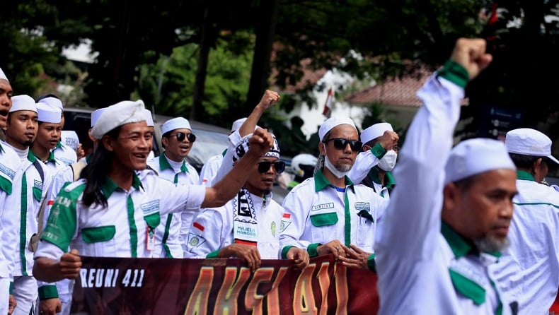 Reuni 411, Massa Long March dari Masjid Istiqlal ke Patung Kuda