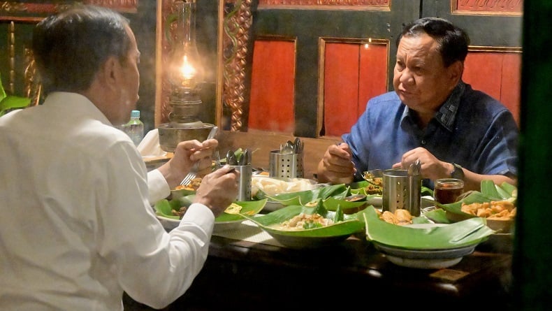 Prabowo dan Jokowi Makan Malam Bersama di Solo, Ini Menunya