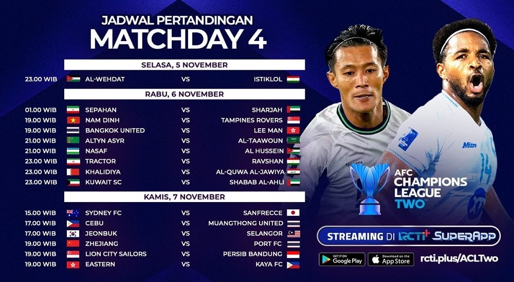 Jadwal dan Link Live Streaming Persib Vs Lion City Sailors di Liga Champions Asia 2