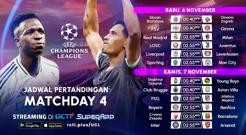 Link Live Streaming Liga Champions Dini Hari Nanti: Real Madrid Vs AC Milan