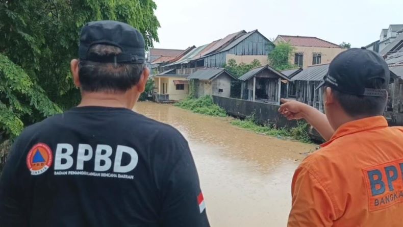 Musim Penghujan, BPBD Bangka Barat Pantau Aliran Sungai Antisipasi Banjir