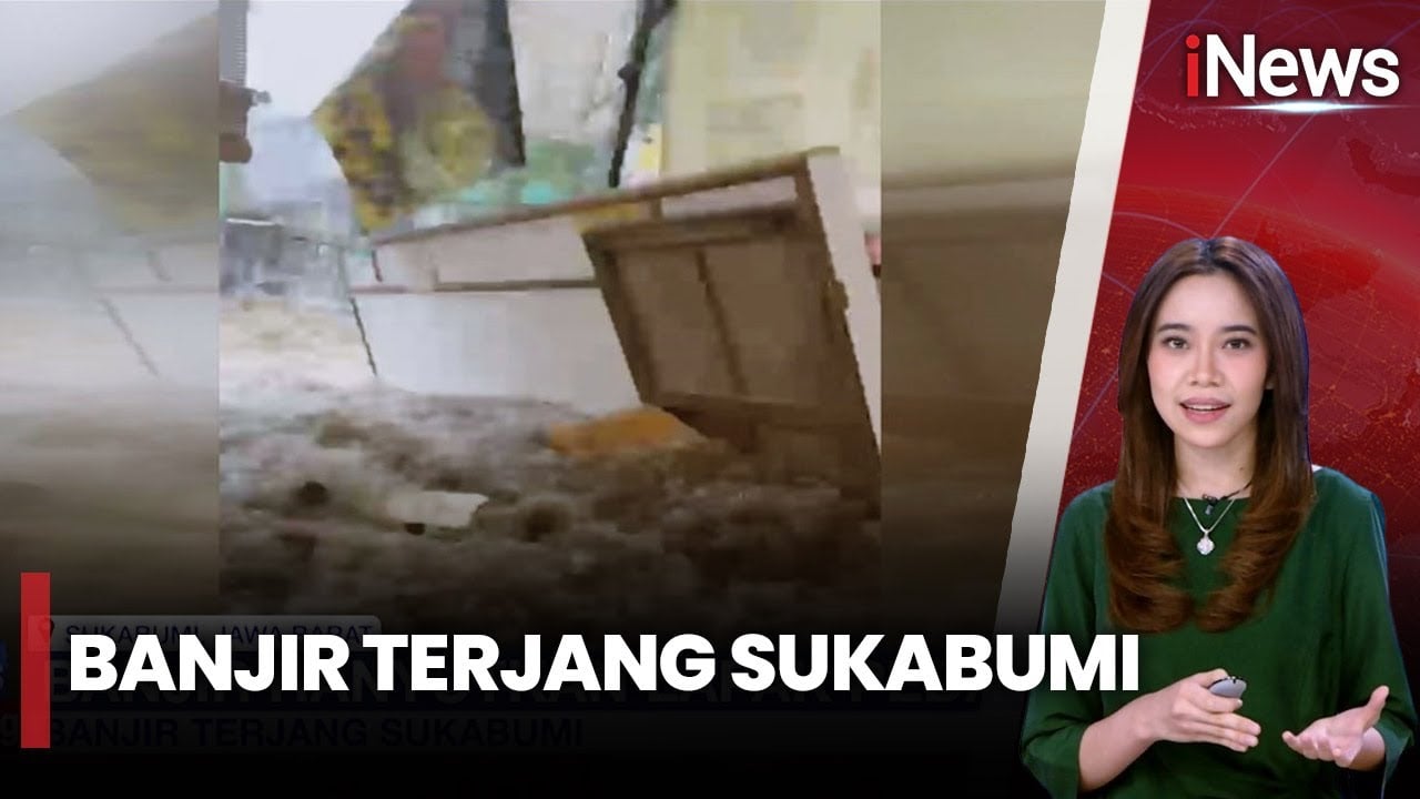 Hujan Deras, Puluhan Rumah di Sukabumi Terendam Banjir, Lapak Pedagang Hanyut 