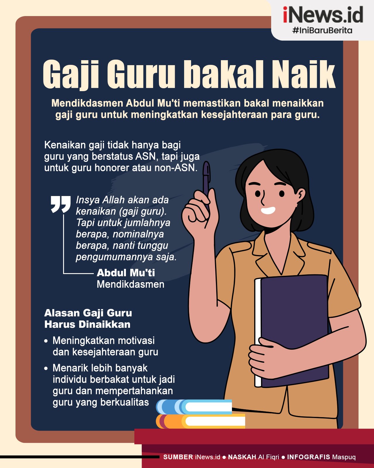 Infografis Gaji Guru ASN hingga Honorer bakal Naik