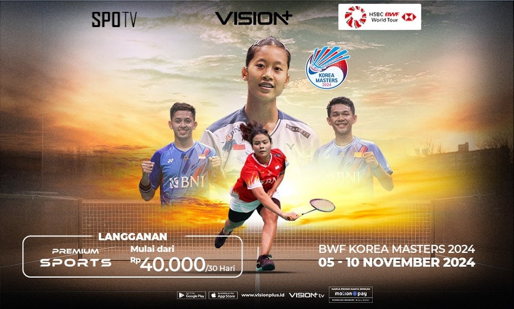 Jadwal dan Link Live Streaming Korea Masters 2024 di Vision+