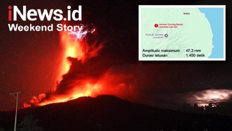 Weekend Story: Dahsyatnya Erupsi Gunung Lewotobi Laki-Laki, Ribuan Jiwa Terancam