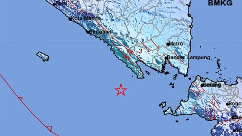 Gempa Hari Ini M5,3 Guncang Tanggamus Lampung