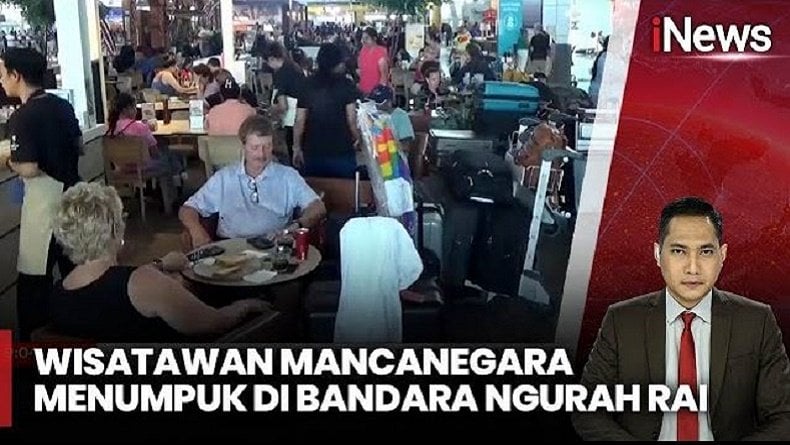 Erupsi Gunung Lewotobi, Ribuan Wisatawan Mancanegara Menumpuk di Bandara Ngurah Rai