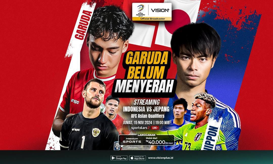 Jadwal dan Link Live Streaming Timnas Indonesia vs Jepang Malam Ini