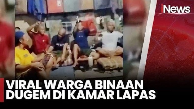 Viral Napi Dugem di Sel Tahanan Lapas Tanjung Raja Ogan Ilir, Petugas Kecolongan?