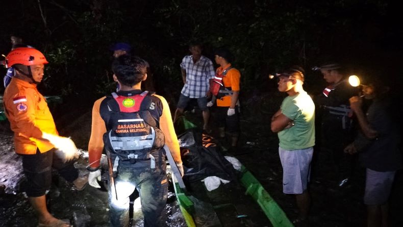 Tragis! Jasad Nelayan yang Hilang di Sungai Pisang Bangka Barat Ditemukan Tak Utuh