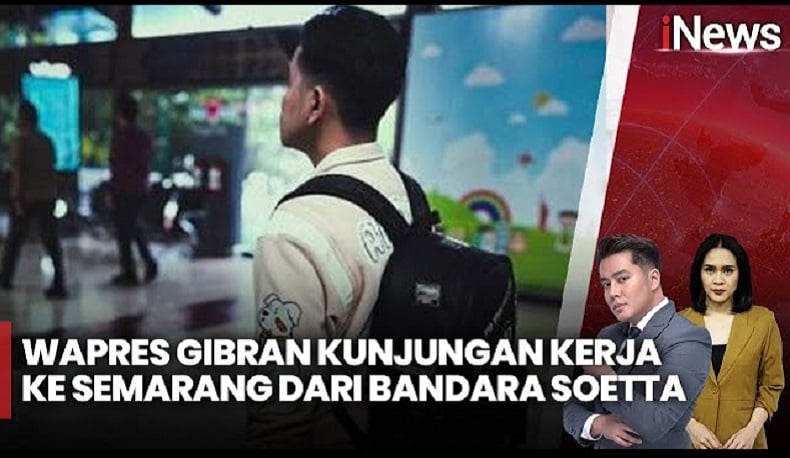 Momen Wapres Gibran Naik Pesawat Komersial saat Kunker ke Semarang