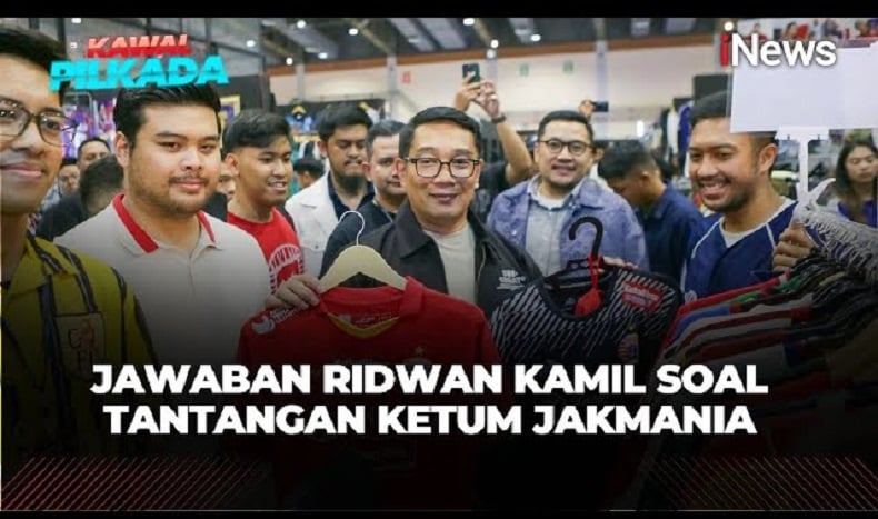 Ditantang Ketua Umum Jakmania Pakai Jersey Persija, Begini Jawaban Ridwan Kamil