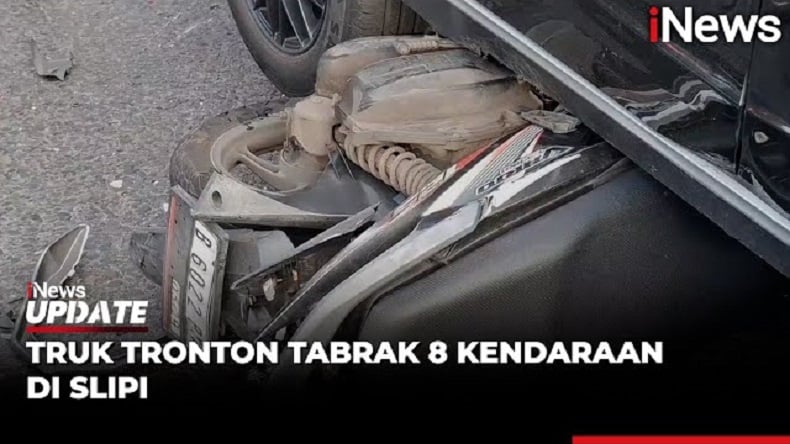 Detik-detik Truk Tronton Tabrak 8 Kendaraan di Lampu Merah Slipi, Tewaskan 1 Orang