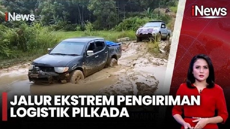 Jalur Ekstrem Distribusi Logistik Pilkada di Kerinci, Petugas Jatuh Bangun di Motor