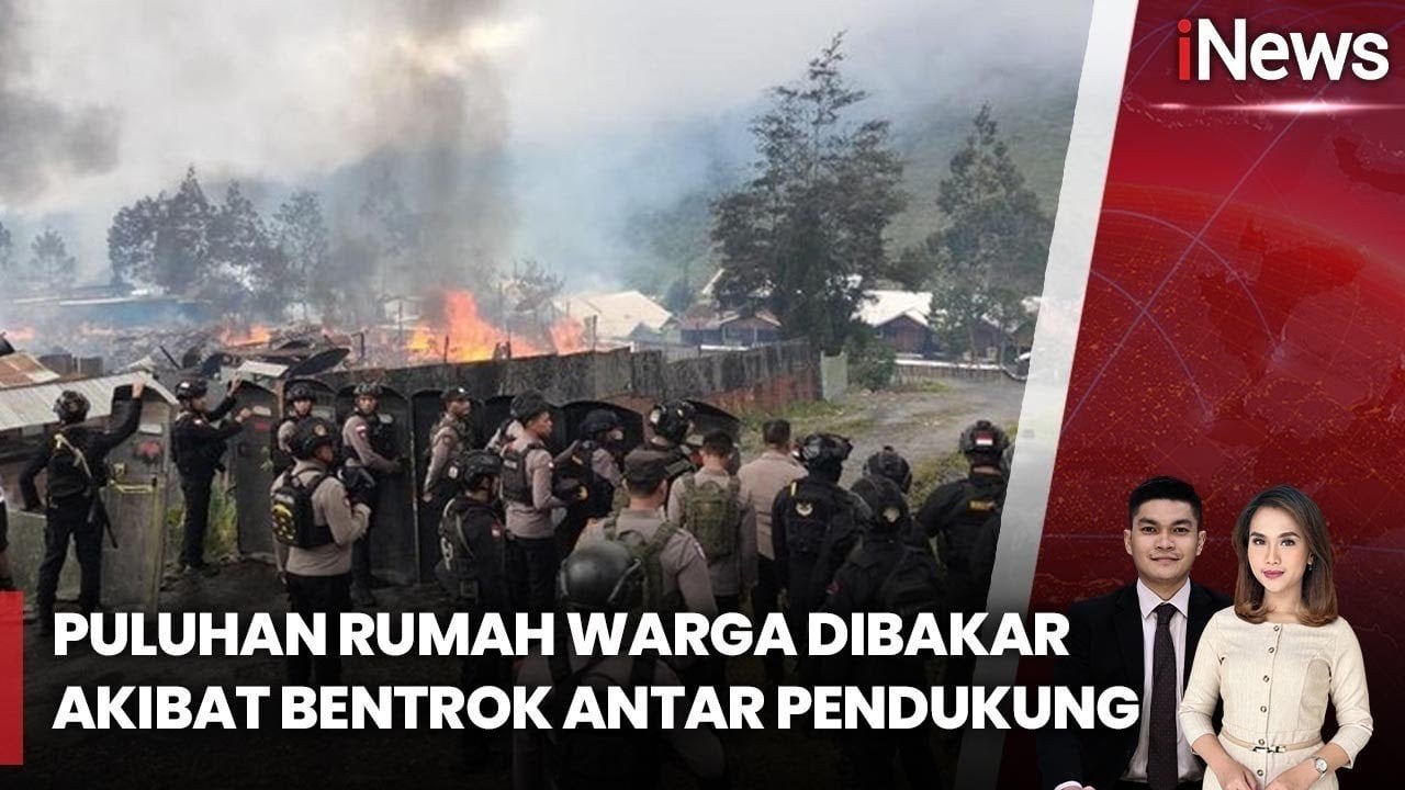 Bentrokan Massa Pendukung Paslon Terjadi di Puncak Jaya, Puluhan Rumah Dibakar