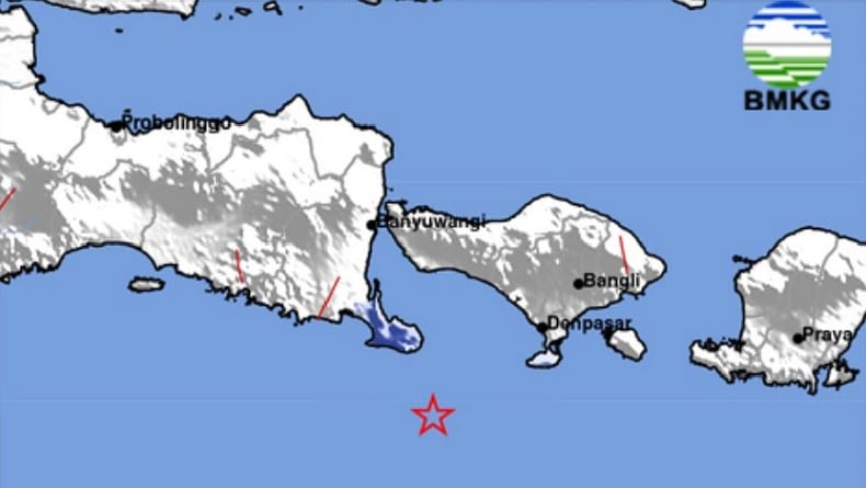 Gempa Hari Ini M4,2 Guncang Kuta Selatan Bali, Terasa hingga Banyuwangi