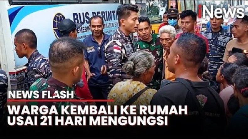 21 Hari Mengungsi, Ribuan Warga Korban Erupsi Gunung Lewotobi Kembali ke Rumah