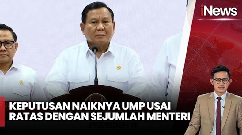 Prabowo Umumkan Upah Minimum 2025 Naik 6,5 Persen