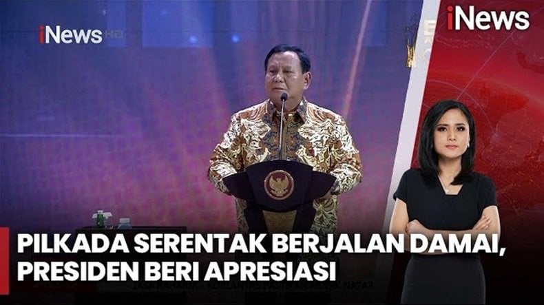 Prabowo Puji Pilkada 2024 Berjalan Aman dan Kondusif