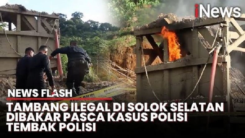 Tambang Ilegal di Solok Selatan Dibakar, Buntut Kasus Polisi Tembak Polisi