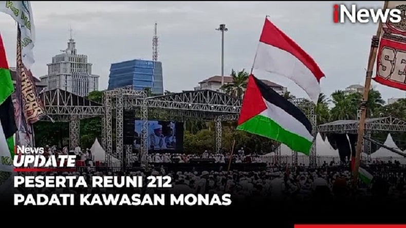 Penampakan Massa Reuni 212 Padati Kawasan Monas Jakarta