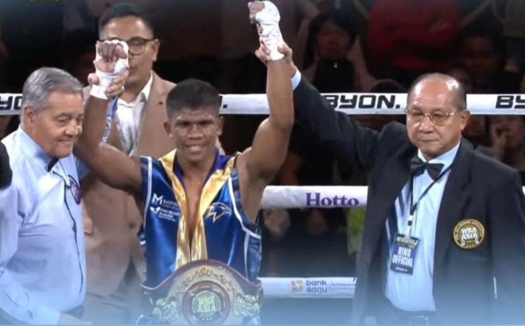 Prajurit TNI AU Ongen Saknosiwi Raih Sabuk WBA Asia South usai Menang KO atas Petinju Thailand