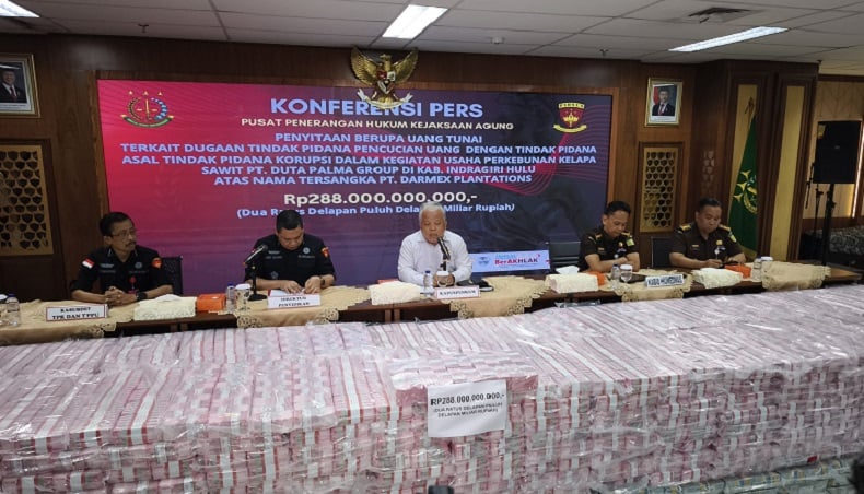 Penampakan Uang Rp288 Miliar yang Disita Kejagung di Kasus TPPU Duta Palma