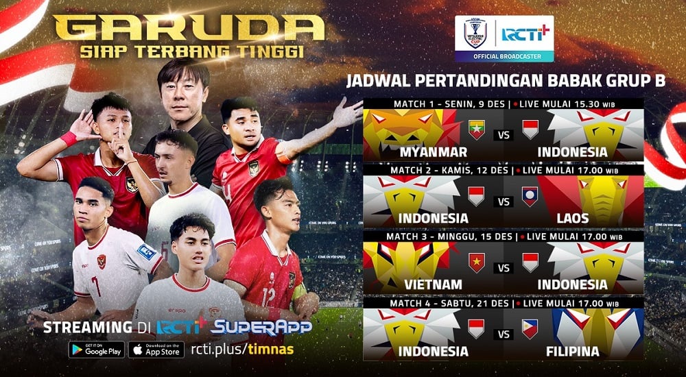 Jadwal dan Link Live Streaming Timnas Indonesia di Piala AFF 2024: Myanmar Ujian Perdana