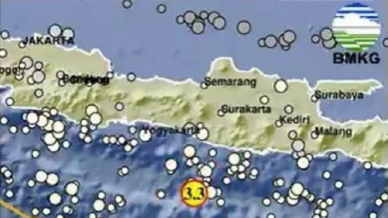 Gempa Hari Ini Magnitudo 3,3 Guncang Gunungkidul DIY