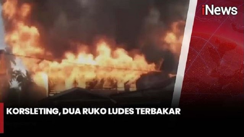 Kebakaran di Natuna, 2 Ruko Ludes Dilahap Api akibat Korsleting Listrik