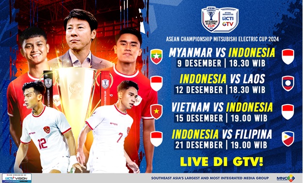 Live di GTV! Ini Jadwal Lengkap Timnas Indonesia di ASEAN Championship Mitsubishi Electric Cup 2024