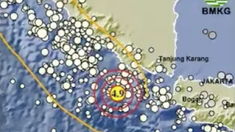 Gempa Bumi Hari Ini Magnitudo 4,9 Guncang Tanggamus Lampung