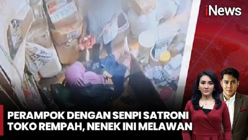 Detik-detik Nenek 72 Tahun di Bukittinggi Lawan Perampok Terekam CCTV