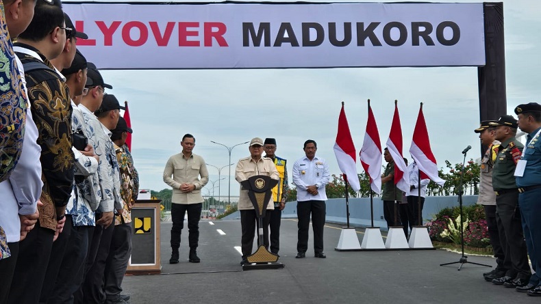 Prabowo Resmikan Flyover Madukoro di Semarang: Penting untuk Buka Konektivitas