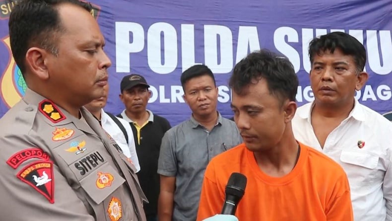 Tampang Pembunuh-Pemerkosa Siswi SMP di Sergai, Ternyata Duda Satu Anak