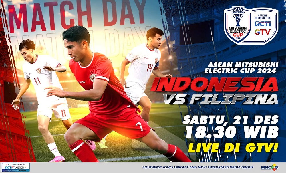 Jadwal Siaran Langsung Timnas Indonesia Vs Filipina di Piala AFF 2024, Live GTV