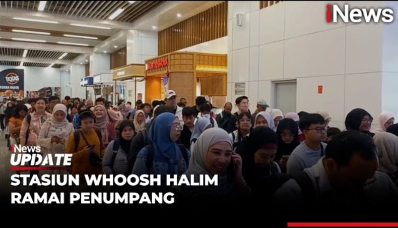 H-2 Natal, Penumpang Kereta Cepat Whoosh Mulai Padati Stasiun Halim