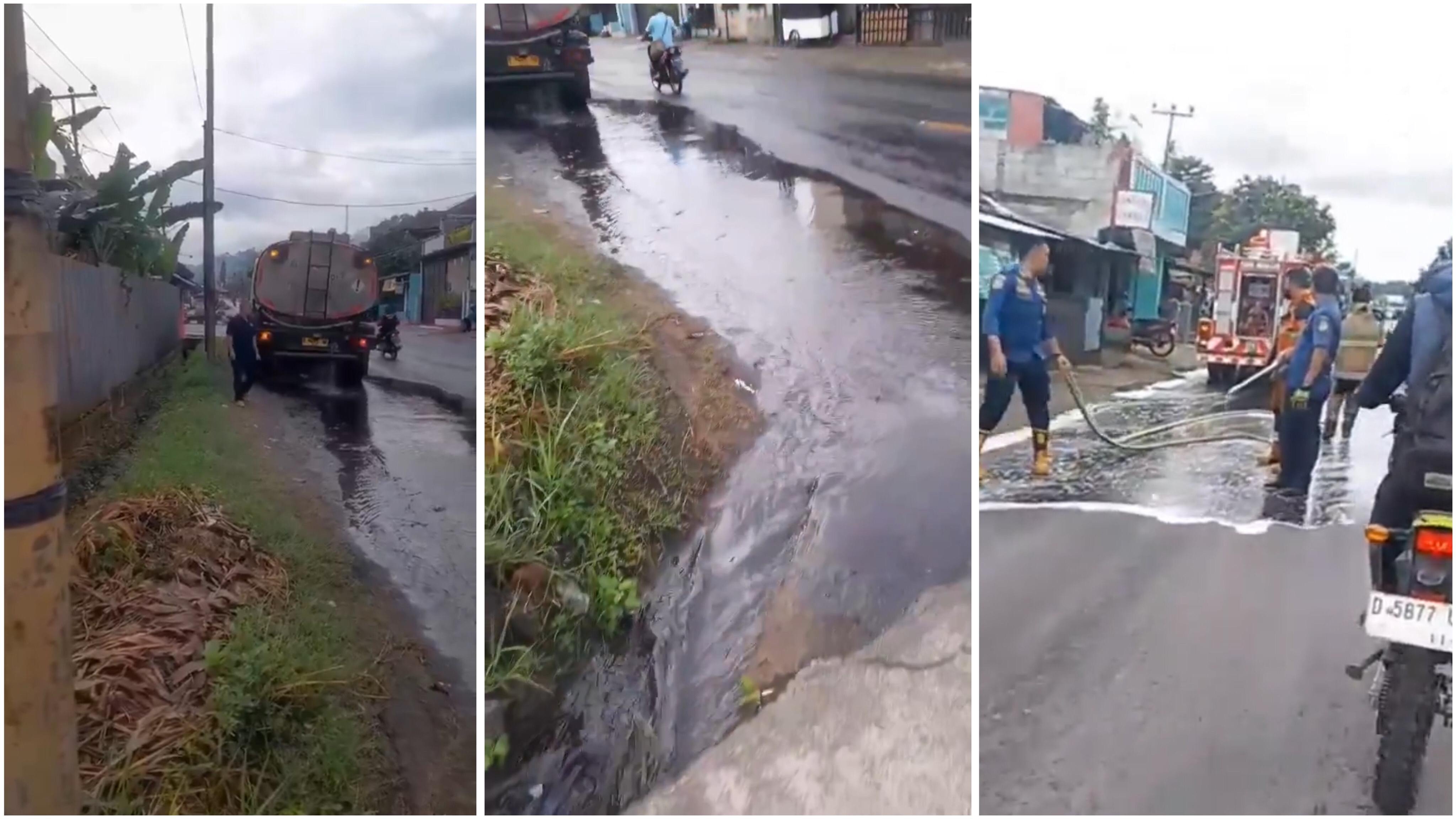 Viral Cairan Kimia Tumpah di Jalan Padalarang dan Mengalir ke Selokan, Ini Bahayanya