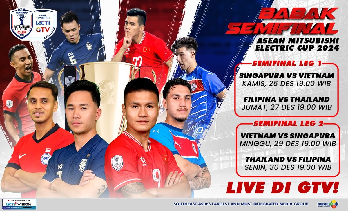 Jadwal Siaran Langsung Semifinal Piala AFF 2024, Live di GTV!