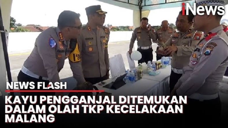 Olah TKP Kecelakaan di Tol Malang, Bus Tertahan Pembatas Jalan Nyaris Terjun ke Terowongan