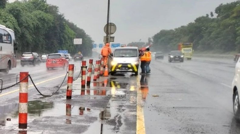 Contraflow di Tol Jakarta-Cikampek Dihentikan, Lalu Lintas Normal