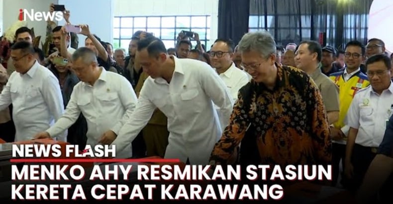 Resmikan Stasiun Whoosh Karawang, AHY: Perluas Potensi Pertumbuhan Ekonomi