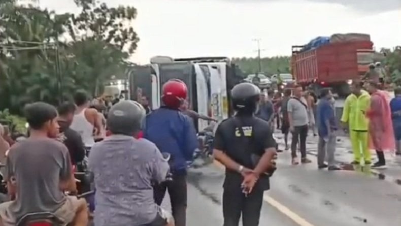 Bus Putra Pelangi Kecelakaan di Jembatan Kembar Asahan, Puluhan Penumpang Terluka