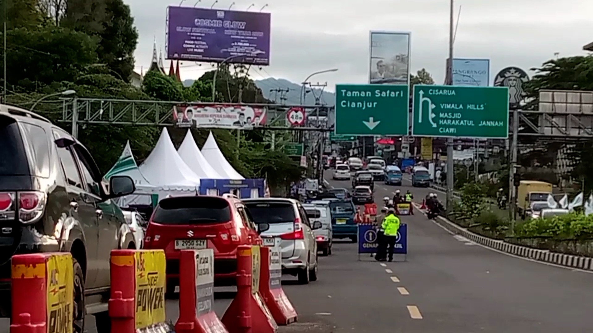  Libur Natal, Jalur Puncak Bogor Berlakukan Sistem Ganjil Genap